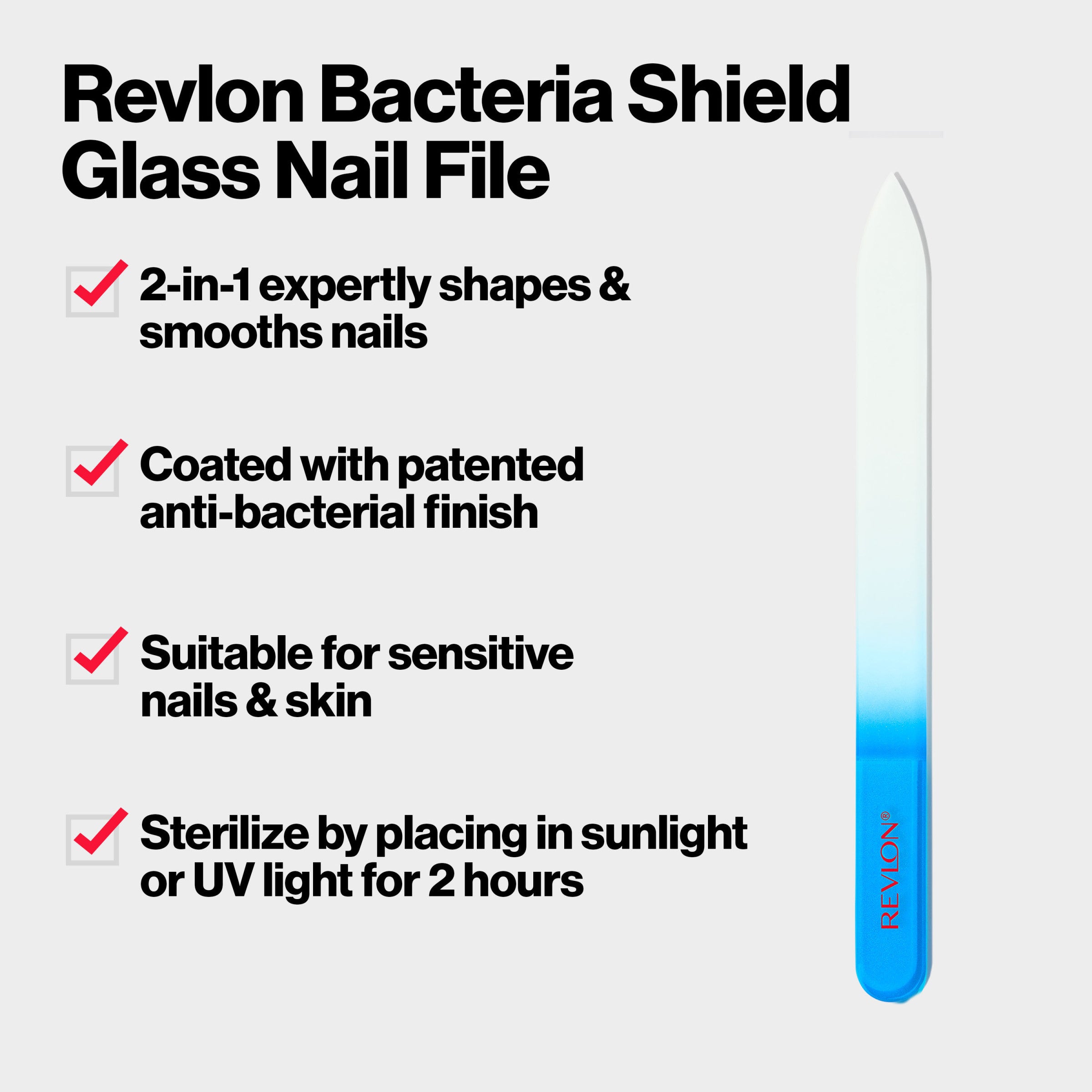 Bacteria Shield Glass Nail File - Image 2